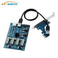Pci-E 1X To Pcie 4 Slots Adapter Card Pci Express Expansion Riser Card 1 To 4 Pcie Slot Adapter Rise