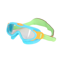 SPEEDO 幼童面罩運動泳鏡 BIOFUSE-抗UV 防霧 蛙鏡 游泳 SD80876314645 水藍橘綠白