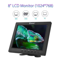 Eyoyo 8 Inch HDMI Monitor 1024x768 Resolution Display Portable 4:3 TFT LCD Mini HD Color Video Screen