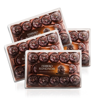 【義大利 FERRERO RONDNOIR】買2送2-朗莎黑巧克力 (14顆盒裝/黑金莎)