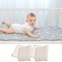 【GIO Pillow】大床 70×120cm 二合一有機棉透氣嬰兒床墊 床套2入組 XM號(透氣床墊 可水洗床墊 彌月禮)