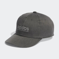 【adidas 愛迪達】Low Dad Cap 丹寧帽 運動帽 低弧度帽簷 可調後扣 運動休閒 灰綠(IC9701)