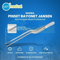 MARWA Pinset Bayonet Jansen / Pinset Hidung / Nasal Forcep - Ukuran 18cm