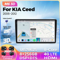 UIS7862S 2.0GHz 8-core 8+256GB 2K QLED Screen For Kia Ceed ED 2006 - 2012 Car Multimedia Player Support Voice Control Function