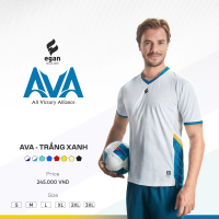 EGAN - Bộ Bóng Đá Egan AVA - TRẮNG XANH, Form áo chuẩn thi đấu, Logo sang trọng, Chất vải cao cấp BD