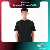 3Second Kaos Pria Regular Fit Basic Logo Script Ultra Absorb OL-C450723 Baju Hitam Katun Combed