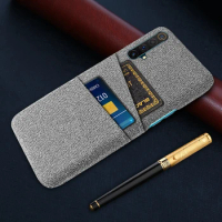 Card Case For Realme X3 SuperZoom Case Dual Card Fabric Cloth Luxury Cover For OPPO Realme X3 SuperZoom Case Realme X 3 6.6''