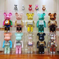 BE@RBRICK Trendy Toys 400% 28cm PVC Anime Action Figures Kawaii Room Ornaments Home Decoration Bearbrick Bear Model Vinyl Dolls