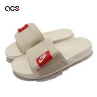 Nike 拖鞋 Wmns Offcourt Adjust Slide 女鞋 米 紅 一片拖 魔鬼氈 DV1033-100