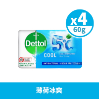 Dettol滴露香皂-薄荷冰爽-藍(60g*4入)