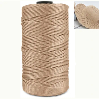 Art Yarn Cord Polyester Yarn 1.5mm 200meters Rope Macrame Knitting Crocheting DIY Bags Basket Summer Hat Craft Rope String