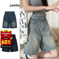 Lovito x Gladish Pocket Shorts Spring and Summer Denim Shorts for Women LNA19020 (Multi-color) Lovit