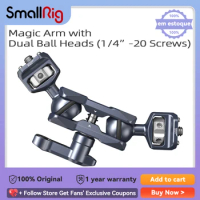 SmallRig Magic Arm Flexible Articulating Arm with 1/4" Screws, Field Monitor Mount with Dual Ballhead, Adjustable Magic Arm 3873