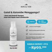 Ron and Ton shampoo anti ketombe 100ml menghilangkan psoriasis, anti dandruff, cocok untuk ketombe p