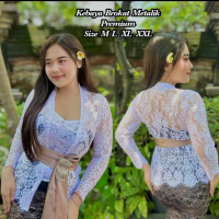 Kebaya brokat metalik premium