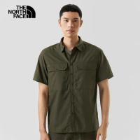 【The North Face】M ROCK ROAM DISSOLABLE YARN男短袖襯衫綠NF0A81PR21L