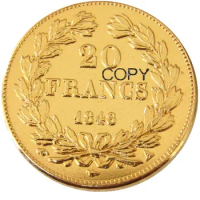 France 20 France 1846A Gold Plated Copy Decorative Coin