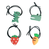 【貝麗瑪丹】 造型髮束 恐龍/蔬果 髮圈 髮繩 扎頭髮 綁髮 女生 飾品 恐龍 胡蘿蔔 草莓