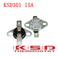5pcs KSD301 55C 55 Degrees Celsius 15A250V NC Normally Closed Temperature Switch Thermostat Temperature control switch sensor