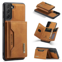 2in1 Intelligent Magnetic Case for Samsung Galaxy S23 S22 S21 S20 Note20 Ultra A51 A71 A32 A72 PU Leather Wallet Card Back Cover