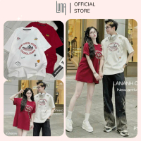 Áo Thun Nam Nữ Form Rộng - Áo Phông Cặp Đôi In Hình, Cotton 2 Mặt, Unisex Dễ Phối - LUNA STORE