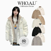 韓國 WHO.A.U 超保暖外套 刷毛 韓國代購毛外套 羽絨外套 鴨絨 正反兩面穿whoau羊羔毛外套