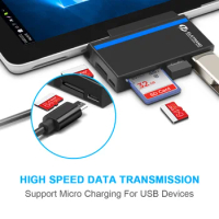 UTHAI RT-SGO727 Multifunctional High-Speed USB3.0 Hub SD, TF Card Reader Suitable For Surface Go