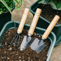 種花工具家用種菜養花園藝松土花鏟盆栽花藝種植神器三件套小鏟子