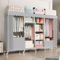 拉鏈衣櫃 全封閉衣櫃 簡易衣櫃 鋼管衣櫃 加粗衣櫃 加固衣櫃 加厚衣櫃 全鋼架衣櫃 家用衣櫃 帶收納衣櫃 收納布櫃平行進口