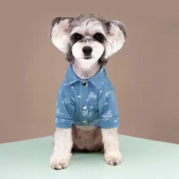 Pet Dog Denim Shirt Jacket Small and Medium Dog Maltese Yorkshire Bear Teddy Schnauzer Puppy Clothes Spring Autumn Winter