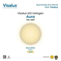 Visalux Aura LED Halogen 7W GU10 - Lampu Sorot Bulat Cahaya Putih / Kuning (AURA-VHL2207) 3000K