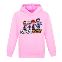 Boys NINJA KIDZ Hoodies Tees Cotton Boys Autumn Clothes Shirts for Teenage Girls Anime Cosplay T-Shirt Little Kids Hooded Tops
