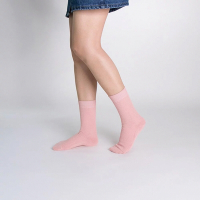 【WARX除臭襪】薄款素色高筒襪-蓮藕粉