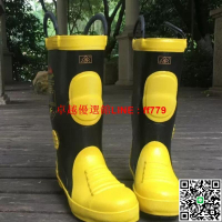 【卓越優選館】男款消防靴鋼板底鋼包頭防砸防刺雨鞋雨靴水鞋膠鞋高筒靴防火阻燃