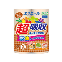 【日本大王】elleair 無漂白超吸收廚房紙巾_3包組(50抽x6捲)