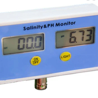 2 IN 1 Aquarium pH Salinity Water Monitor meter tester salt Salinometer PH: 0.00~14.00; Salinity: 0~199.9ppt Free Shipping