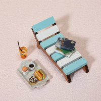 1:12 Dollhouse Miniature Simulation Beach Lounge Chair Furniture Toys Decoration Dolls House Accessories