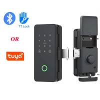 Bluetooth TTLOCK OR Tuya Smart Lock Fingerprint Electric Lock For Sliding Glass Door Wooden Door Swing Door