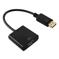 1pcs HD 4K DisplayPort 1.2 DP Male To HDMI-compatible Female Video Audio HDTV Black Adapter Converter Multiple Monitor