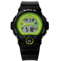 BABY-G 熱愛運動果凍半透明兩地時間橡膠手錶(BG-6903-1B)-黑色 /45mm