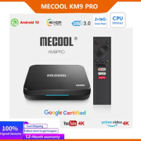 MECOOL KM9 PRO TV Box 2G 16G Android tv Google Certified ATV Android 10.0 Amlogic S905X2 4K HDR Media Player USB3.0 Smart TVBox