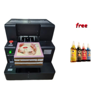 New Style A4 Size Food Printer DTG Colors Automatic Flatbed Printers T-Shirt Cake Printing Machine with Free Edible Ink