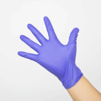 Purple Nitrile Disposable Gloves Latex Free X-Small Medium Large Adult Kids Work Household Glove Daily Single Use 100 Rose Black