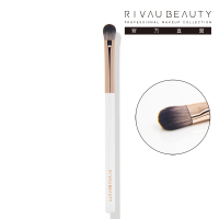 【RIVAU BEAUTY】E63 小眼影刷(極簡白色刷具系列 新型柔軟纖維毛化妝刷)