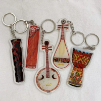 Backpack Ornament Ukulele Guitar Keychain VIOLIN Clarinet Guitar Model Pendant Saxophone Zither Elec
