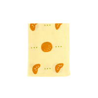 【日本濱文樣hamamo】日本製純棉長方形手帕/毛巾(橘子款)