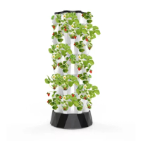 Tower Garden with LED Grow Lights Hydroponics Growing System for Fresh Herb Garden, Fruits &amp; Vegetables