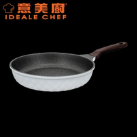 Ideale Chef 意美廚  IC17626F 韓國製 CRYSTAL II 鋼化鑄鋁鈦塗層易潔單柄煎鍋 26cm 淺灰色 香港行貨