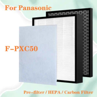 For Panasonic Air Purifier F-PXC50 Replacement HEPA Carbon Filter
