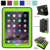Case For iPad 9.7 6th 5th Generation 2018 2017 Case Slim Auto Sleep Smart Leather Cover Shockproof Stand With Screen Protector